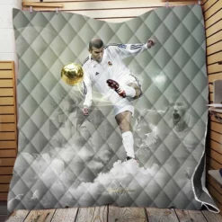 Graceful Football Zinedine Zidane Quilt Blanket