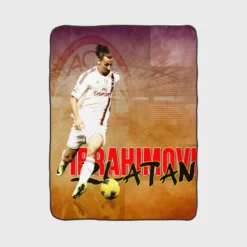 Graceful Footballer Zlatan Ibrahimovic Fleece Blanket 1