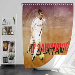 Graceful Footballer Zlatan Ibrahimovic Shower Curtain
