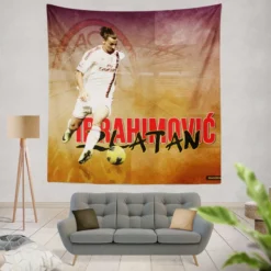 Graceful Footballer Zlatan Ibrahimovic Tapestry