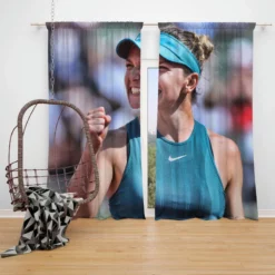 Grand Slam Tennis Simona Halep Window Curtain