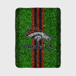 Grass Design NFL Denver Broncos Logo Fleece Blanket 1