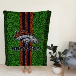 Grass Design NFL Denver Broncos Logo Fleece Blanket