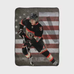 Great Right Winger Patrick Kane Fleece Blanket 1