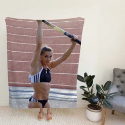 Greatest Female Pole Vaulter Yelena Isinbayeva Fleece Blanket