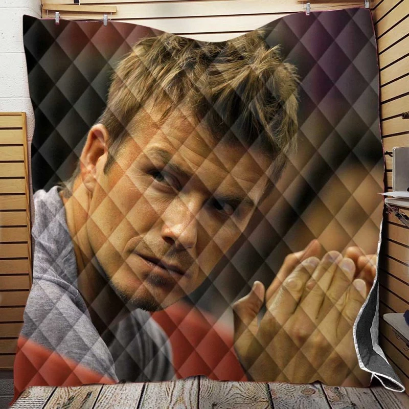 Greatest Midfielder for all Time David Beckham Quilt Blanket