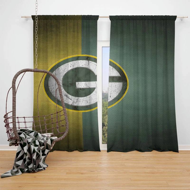 Green Bay Packers NFL Football Club Window Curtain