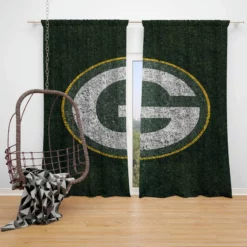 Green Bay Packers Professional American Football Club Window Curtain