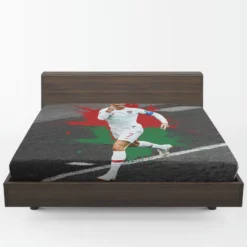 Hardworking Sports Player Cristiano Ronaldo Fitted Sheet 1