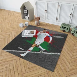 Hardworking Sports Player Cristiano Ronaldo Rug 1