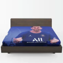 Hardworking Sports Player Lionel Messi Fitted Sheet 1