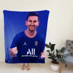 Hardworking Sports Player Lionel Messi Fleece Blanket