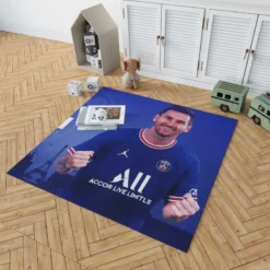 Hardworking Sports Player Lionel Messi Rug 1