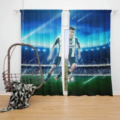 Hardy Football Player Paulo Bruno Dybala Window Curtain