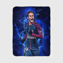 Hardy PSG Football Player Neymar Jr Fleece Blanket 1