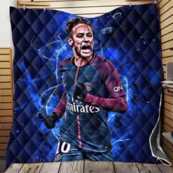 Hardy PSG Football Player Neymar Jr Quilt Blanket