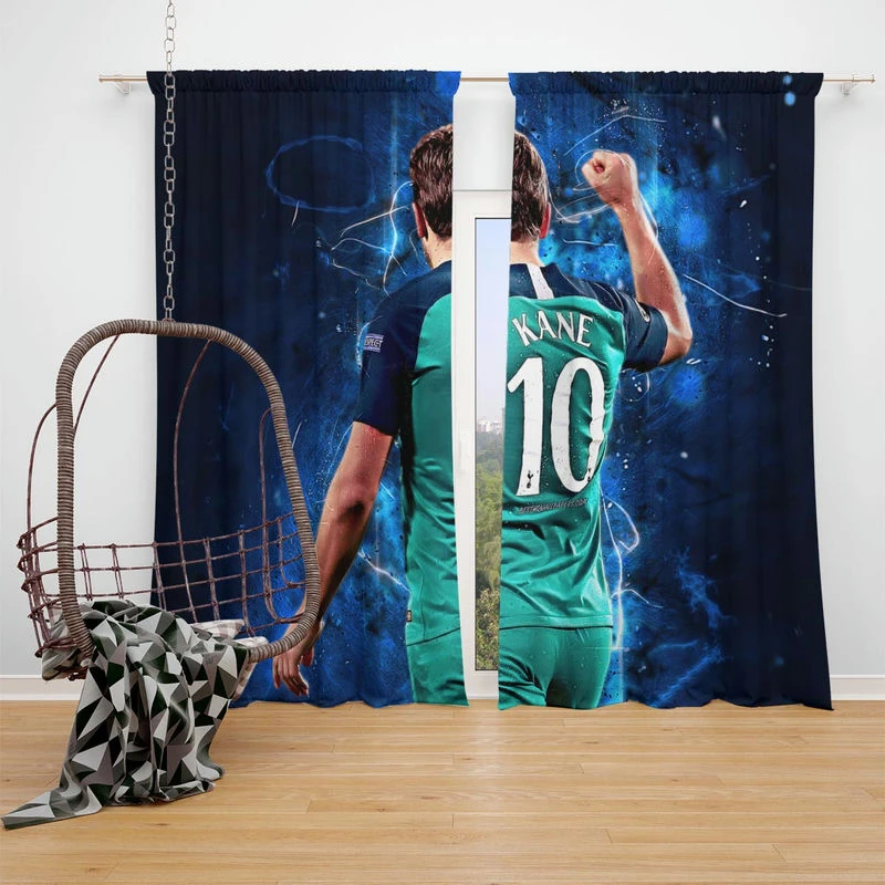 Harry Edward Kane Populer Tottenham Club Player Window Curtain