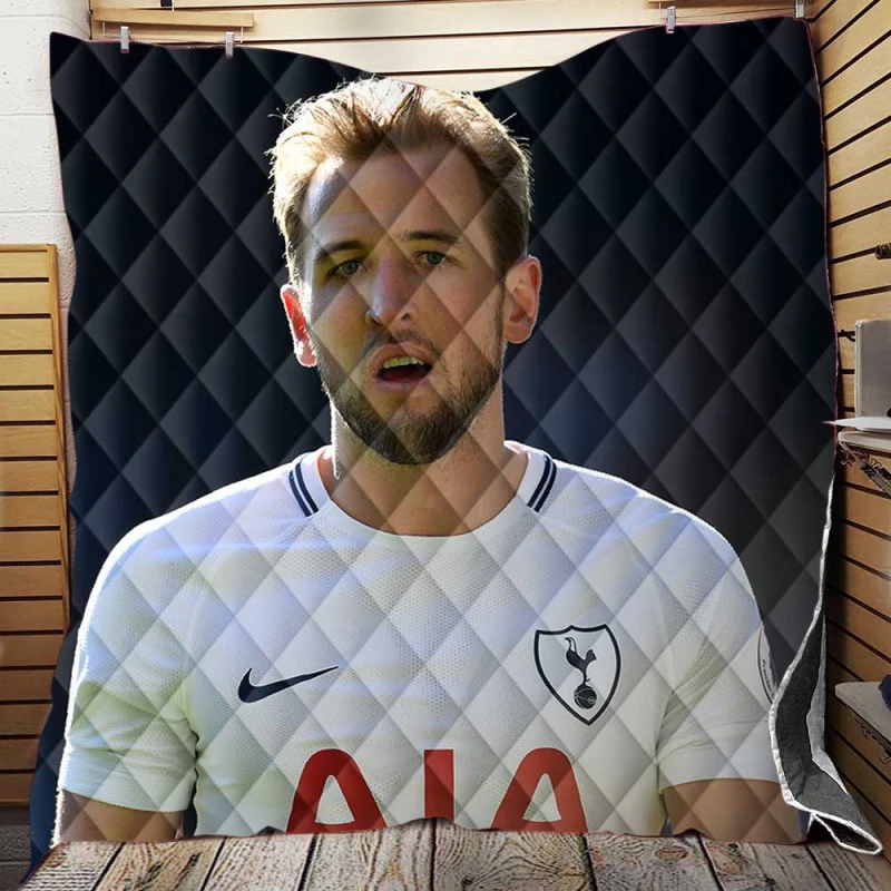 Harry Kane Awarded English Football Player Quilt Blanket