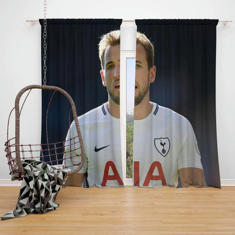 Harry Kane Awarded English Football Player Window Curtain