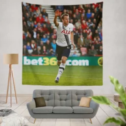 Harry Kane Exciting English Soccer Player Tapestry