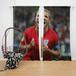 Harry Kane Top Ranked English Player Window Curtain