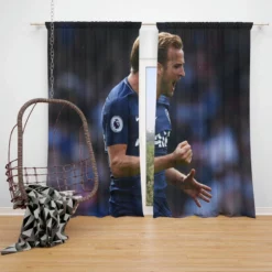 Harry Kane Tottanham English Club Player Window Curtain