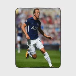 Harry Kane in Blue Jercey Fleece Blanket 1