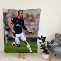 Harry Kane in Blue Jercey Fleece Blanket