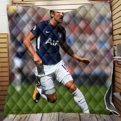 Harry Kane in Blue Jercey Quilt Blanket