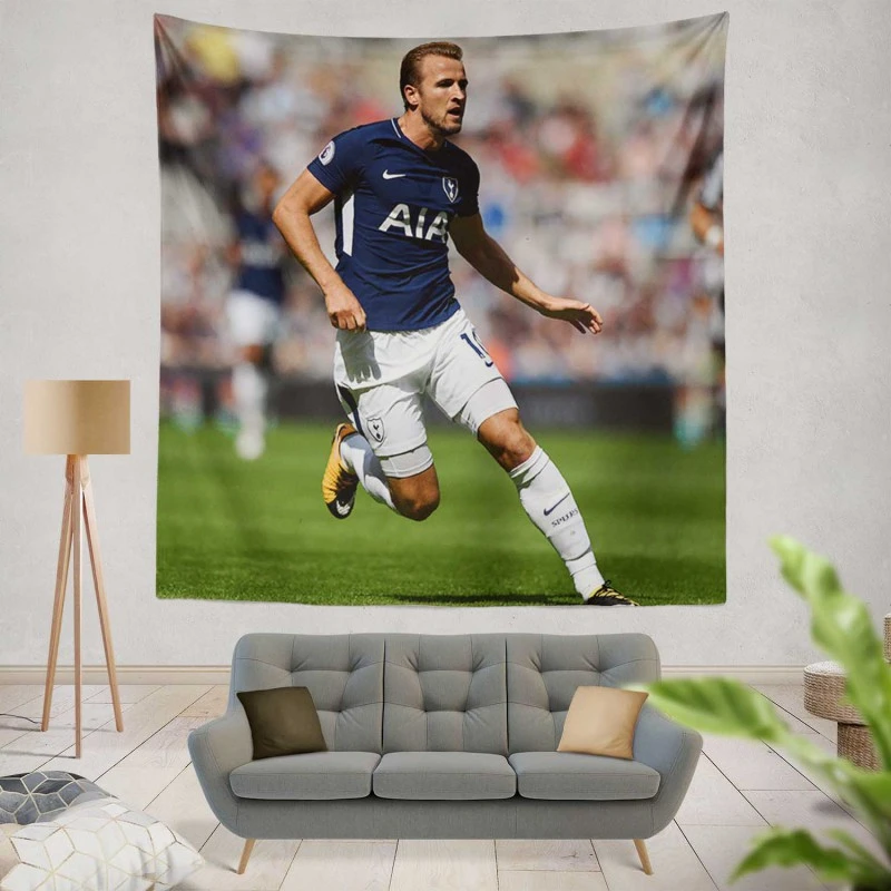 Harry Kane in Blue Jercey Tapestry