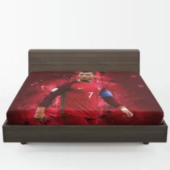 Healthy Portugal sports Player Cristiano Ronaldo Fitted Sheet 1