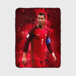 Healthy Portugal sports Player Cristiano Ronaldo Fleece Blanket 1