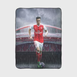 Healthy Sports Player Mesut Ozil Fleece Blanket 1