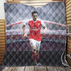 Healthy Sports Player Mesut Ozil Quilt Blanket