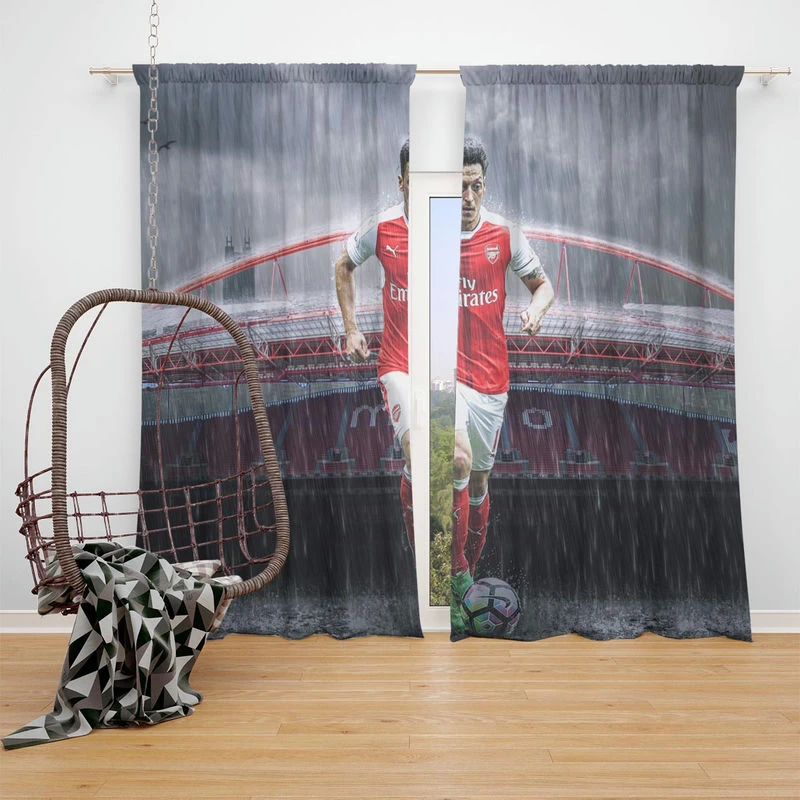 Healthy Sports Player Mesut Ozil Window Curtain