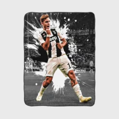 Hearty Footballer Player Paulo Dybala Fleece Blanket 1