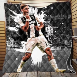 Hearty Footballer Player Paulo Dybala Quilt Blanket