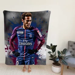 Hearty PSG Footballer Player Neymar Fleece Blanket