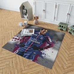 Hearty PSG Footballer Player Neymar Rug 1