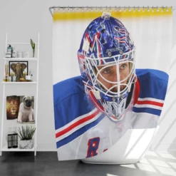 Henrik Lindquist Professional NHL Hockey Player Shower Curtain