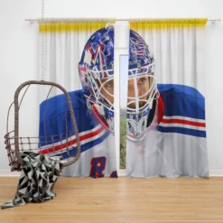 Henrik Lindquist Professional NHL Hockey Player Window Curtain