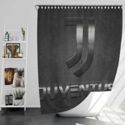 Honorable Italian Soccer Club Juventus Logo Shower Curtain