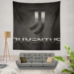 Honorable Italian Soccer Club Juventus Logo Tapestry