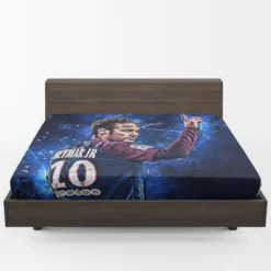 Honorable PSG Soccer Player Neymar Jr Fitted Sheet 1