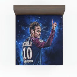 Honorable PSG Soccer Player Neymar Jr Fitted Sheet