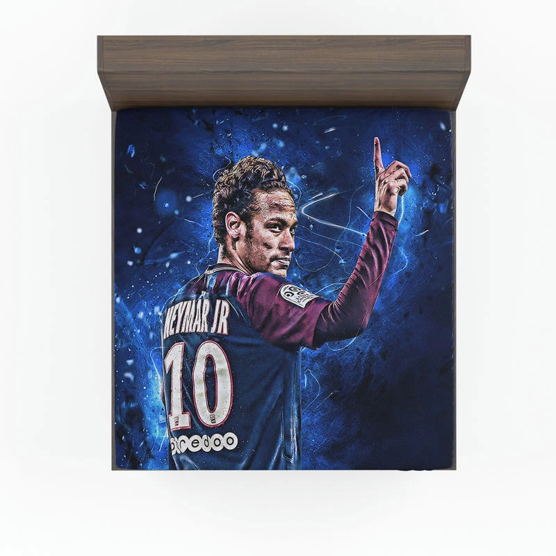 Honorable PSG Soccer Player Neymar Jr Fitted Sheet