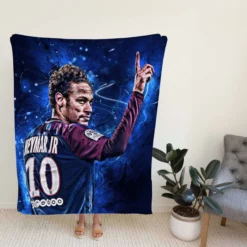 Honorable PSG Soccer Player Neymar Jr Fleece Blanket