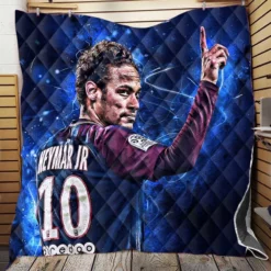 Honorable PSG Soccer Player Neymar Jr Quilt Blanket