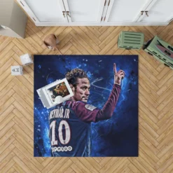 Honorable PSG Soccer Player Neymar Jr Rug