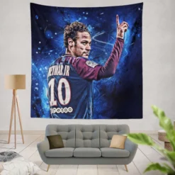 Honorable PSG Soccer Player Neymar Jr Tapestry